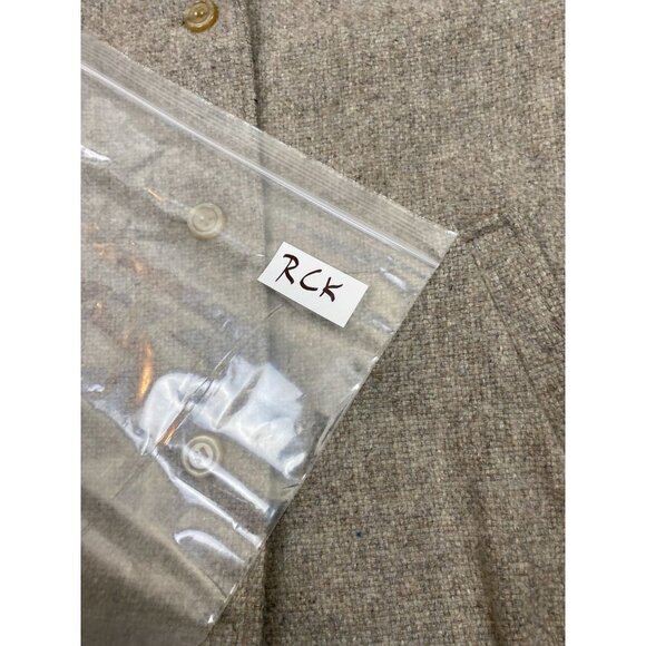 Vintage Macys Pure Wool Cream Jacket Womens 8 Zip Fall Neutral Winter Cozy - Picture 8 of 16